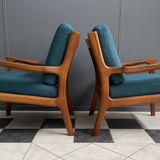 Set Teak Danish chairs by Jull Kristensen 1960s