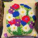 Vintage embroidered cushion