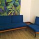 Daybed bench sofa angle teak and Scandinavian rosewood