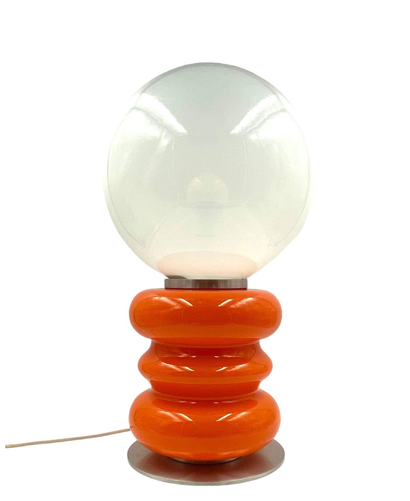 Space Age Orange Murano glass table lamp 1970s