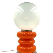 Space Age Orange Murano glass table lamp 1970s