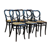 6 chaises bistrot viennoises Thonet N°28 première version 1885 ca
