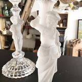 Pair of crystal candlesticks