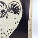 Lithograph "The Owl" black and white - Modern art