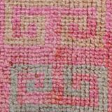 3x12 Fuchisa Pink Turkish Runner,Handmade Wool Vintage Runner Rug,90x359 Cm