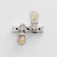 Pair of Clear Murano Glass Wall Sconces with Textured Relief