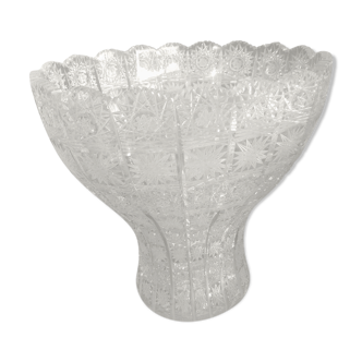 St. Louis crystal vase carved to the wheel