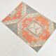 Tapis vintage orange et gris de petite taille 2x3