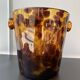 Seau à glaçons vintage Empoli pour Dior – verre soufflé écaille de tortue