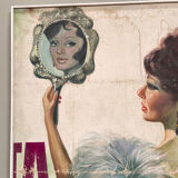 Painted canvas The lady in the mirror