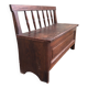 Rustic chest bench in old patina fir.