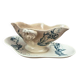 Saucière ancienne Gien Iris en terre de fer, fin XIXe siècle