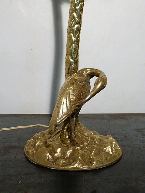Palm lamp, brass heron 1960