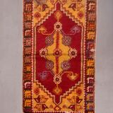 Turkish oushak rug 140x77 cm vintage carpet
