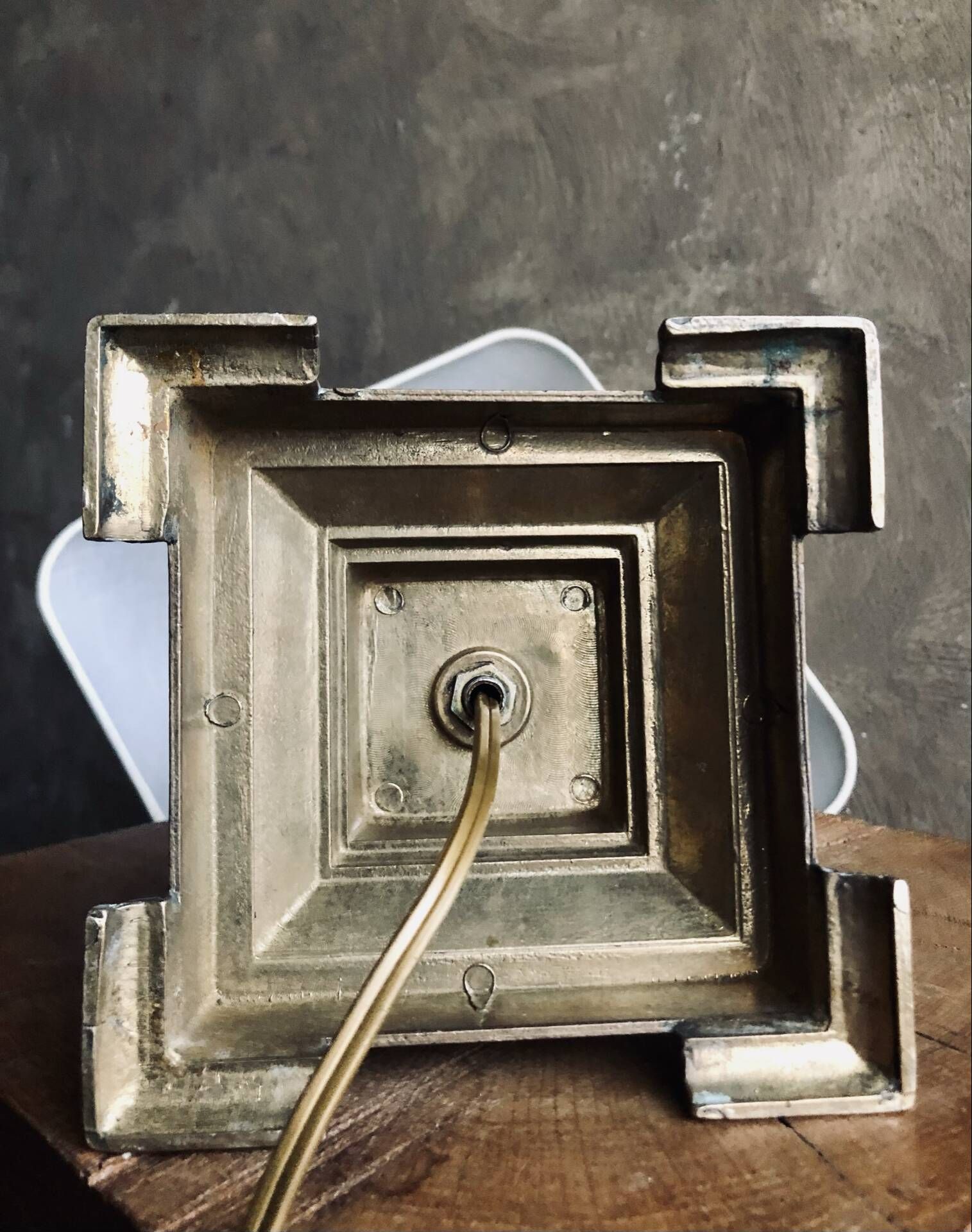 Empire style lamp - Bronze and gilded brass