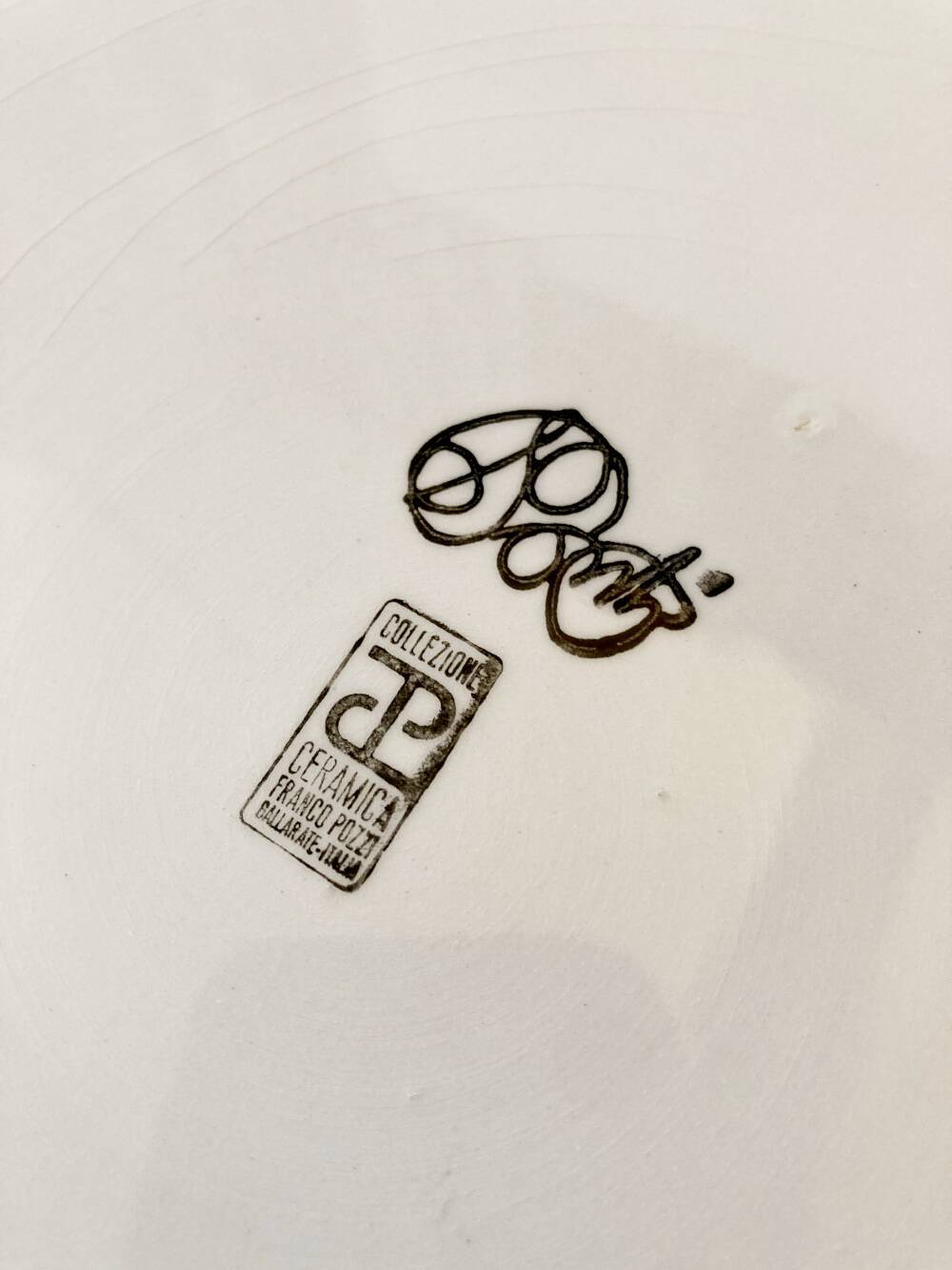 Gio Ponti plate for Franco Pozzi, 1967