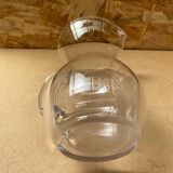 Ancien Pichet Verre Soufflé Transparent Cuisine Service Vintage
