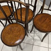 Set of 4 bentwood bistro chairs from the 1930s
