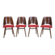 1960s Set of 4 Oswald Haerdtl Dining Chairs for Ton/Thonet, Czechoslovakia