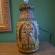 60'S keramik lamp, peacock decor