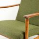 GFM-142 chair in olive boucle, attributed to Edmund Homa, 1970s