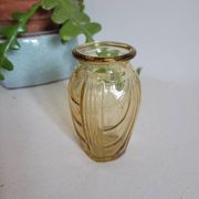 Small yellow draped bulb vase