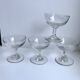 Set of 4 glasses / liquor cups in molded glass 20s