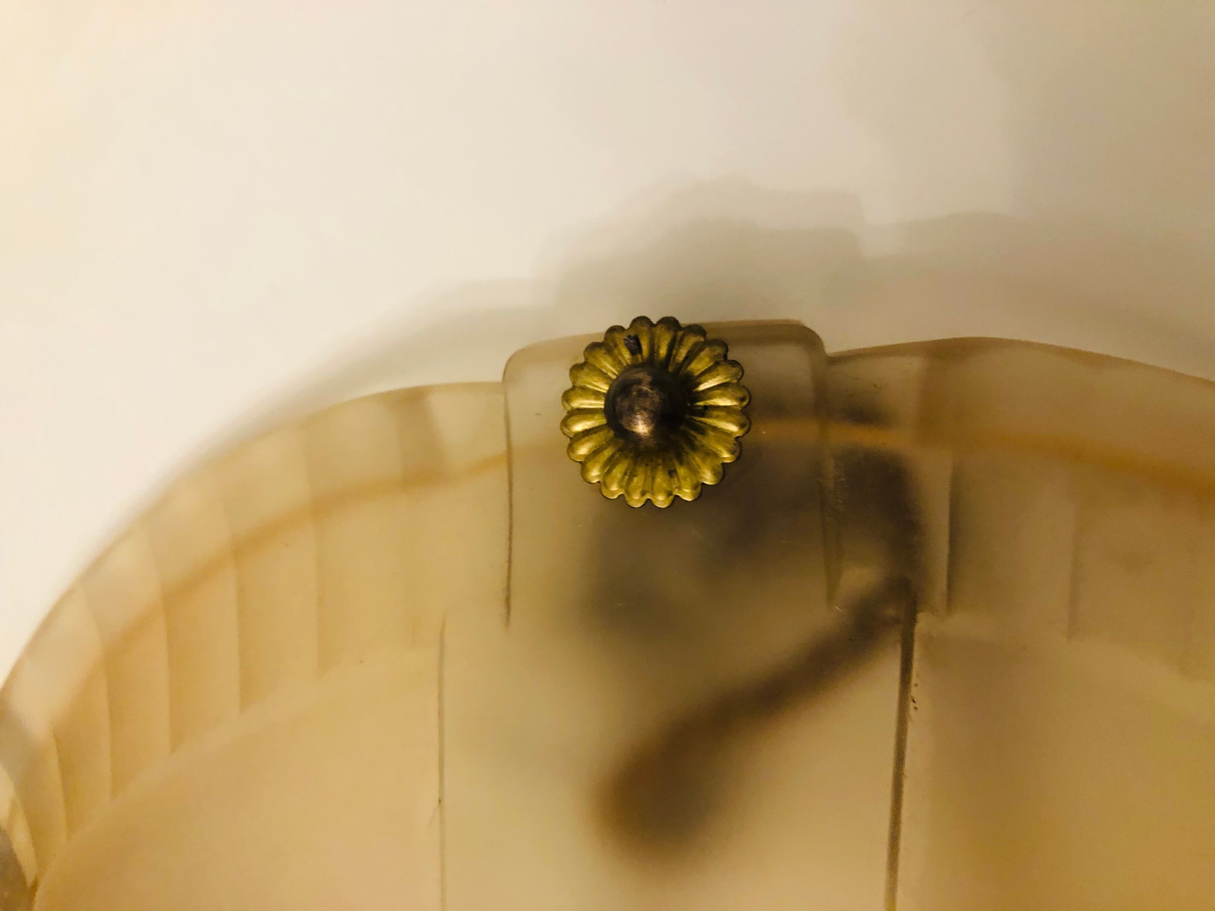 Art Deco glass hanging basin