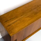 Walnut sideboard with sliding doors by Franzmeyer, 1959