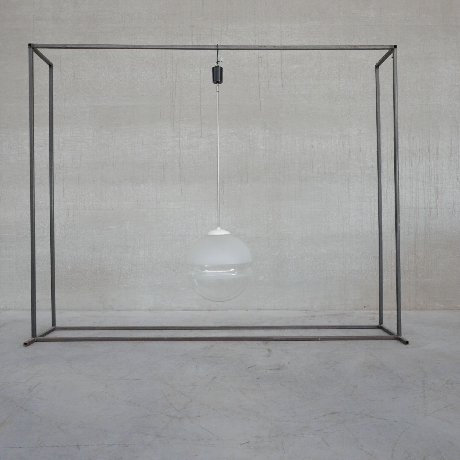 Two tone glass pendant light