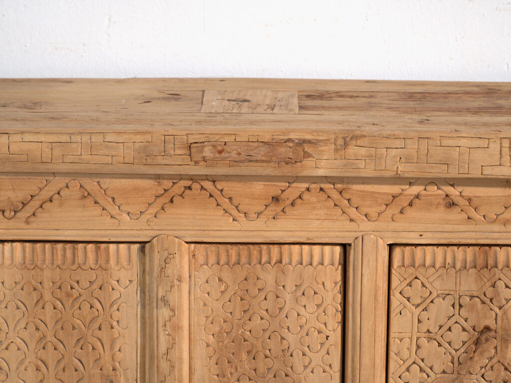 Antique carved buffet in fir wood – China, circa 1930