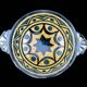 Earthenware Bowls St Jean de Bretagne Set of 4 Hand Decorated Geometric Black