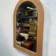 Vintage Large Pine Wooden Mirror, Sweden 1970's