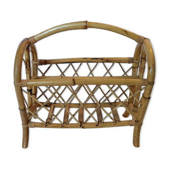 Vintage bamboo magazine holder