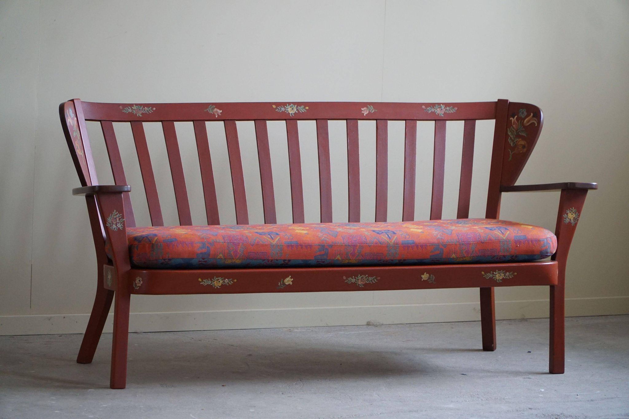 Fritz Hansen, "Canada" Model, 3-Seater Sofa painted Almue, Danish Modern, 1939