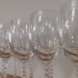 Series of twisted stemmed glasses in Arques crystal