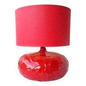 Lampe rouge en céramique