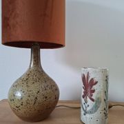 Vintage pyrite stone lamp