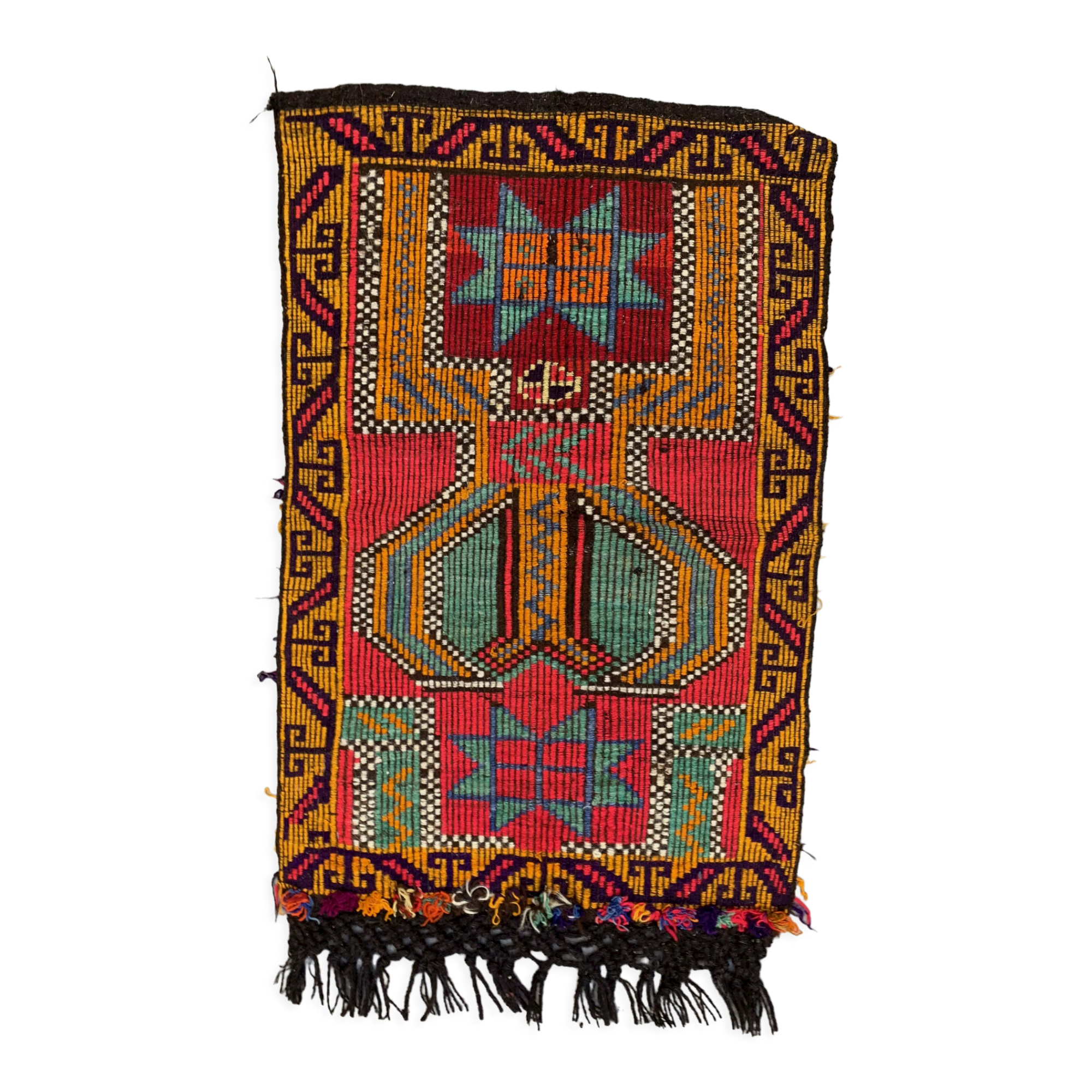Small Vintage Turkish Kilim Rug 126x75 cm Wool Kelim