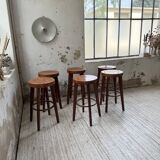 6 vintage Baumann bar stools