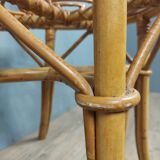 Vintage bamboo and rattan armchair