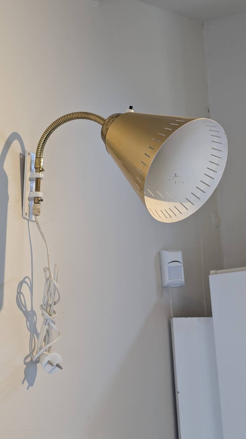 AJH Swedish brass adjustable wall lights