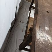Old vintage wooden workbench
