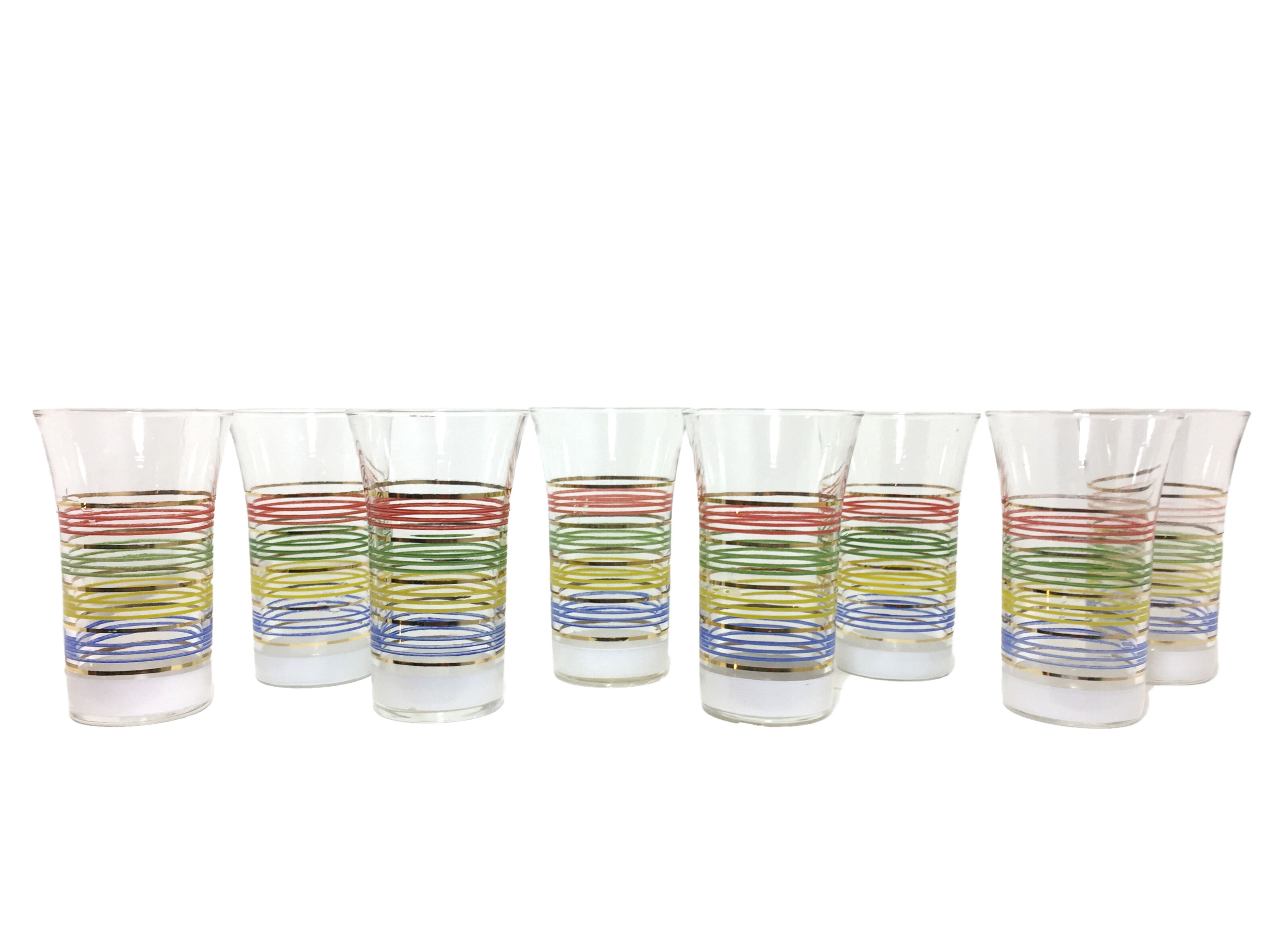 Set of 8 fifties glasses H12cm
