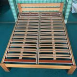 Lit 140 avec sommiers Lattoflex ajustables - Maison Regain - Pin - Vintage