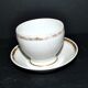 Paris porcelain – Antique round cup in soft porcelain with gold trim.