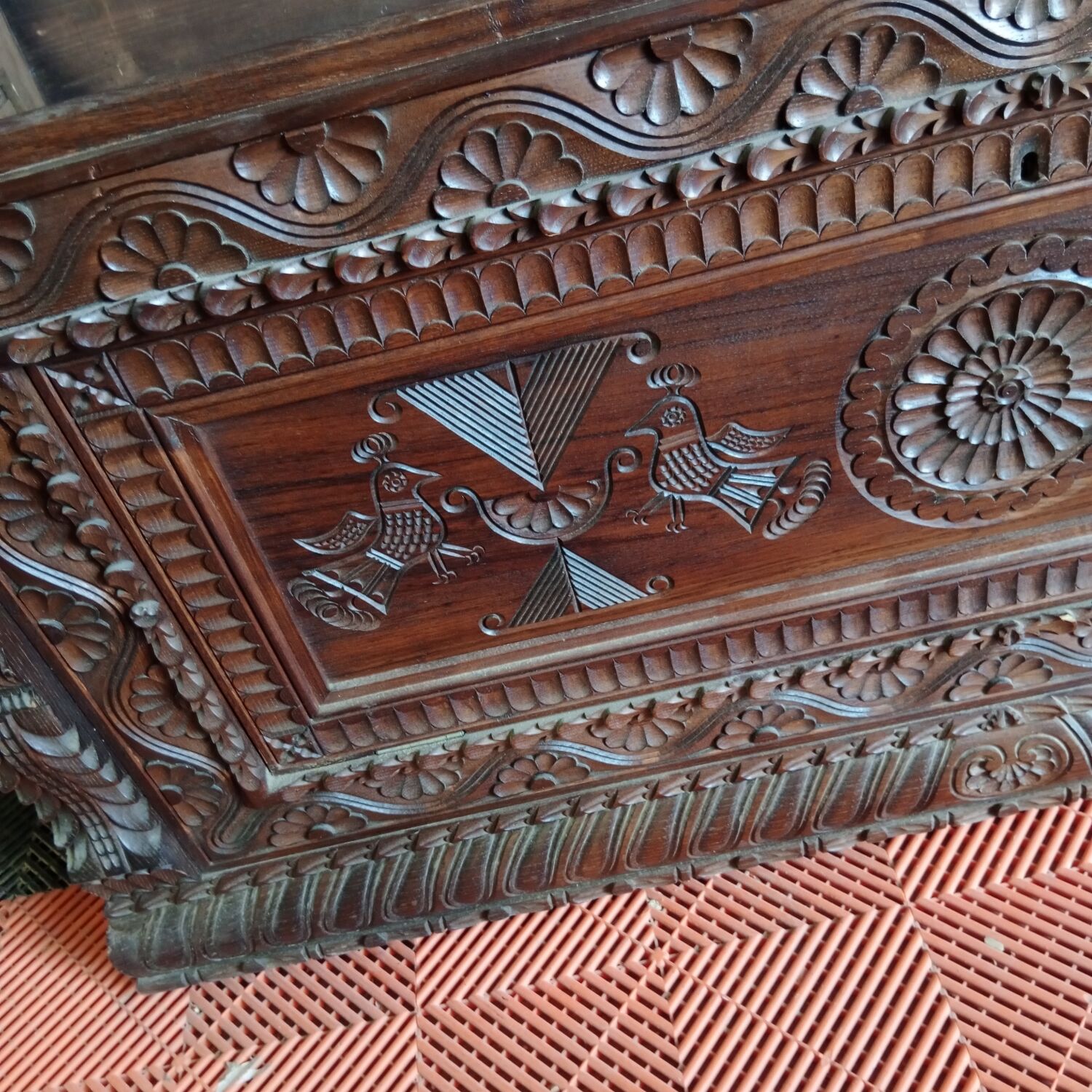 Wooden chest, wedding chest, wooden trunk, antique chest