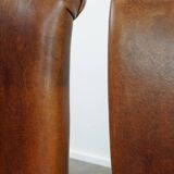 Set of 4 Sheepskin Leather Dining Chairs