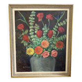 Oil on canvas, wooden fabric frame, 1950s