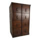Armoire à archives double en chêne massif – Pays-Bas, 1920–1940